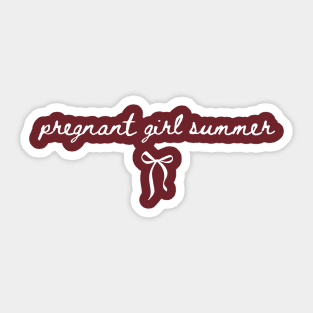 Pregnant Girl Summer Sticker